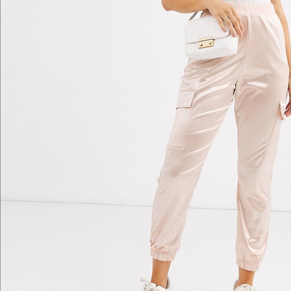 Satin Joggers w/ Pockets